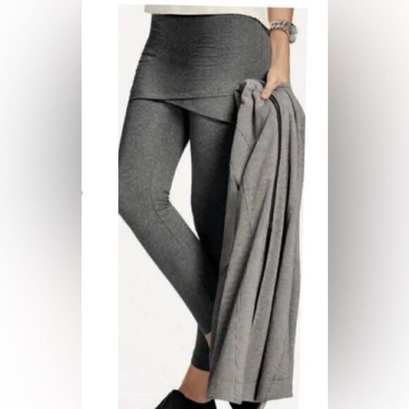 CABI | 5318 Skirted M Leggings Stretchy Modest Layered Look Size M Heather Gray - Picture 3 of 5